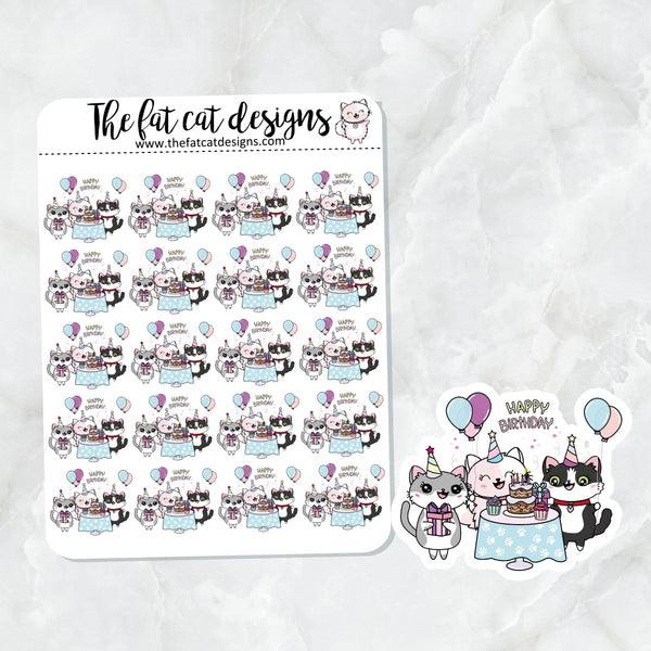 Flora Lily Bud Birthday Celebration Die Cut and Sticker Sheet Set