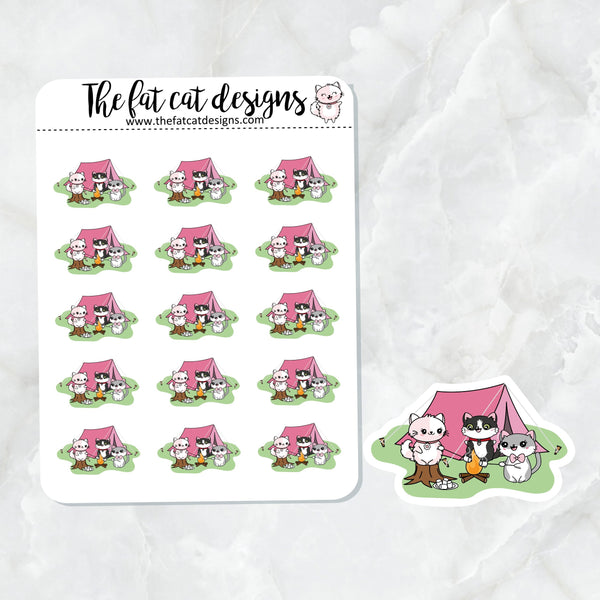 Flora Lily and Bud go Camping Die Cut and Sticker Sheet Set