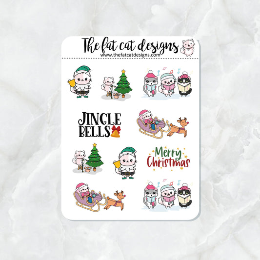 Flora Lily and Bud Christmas Variety Exclusive Cat Planner Sticker Sheet