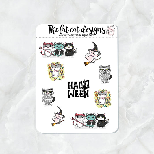 Flora Lily and Bud Halloween Night Variety Deco Mini Sticker Sheet