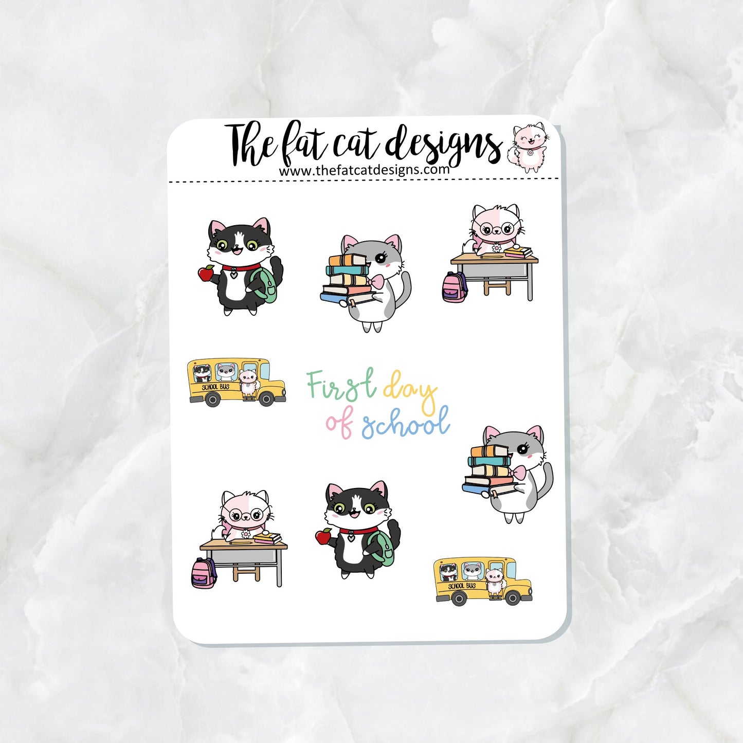 Flora Lily and Bud Back to School Variety Deco Mini Sticker Sheet