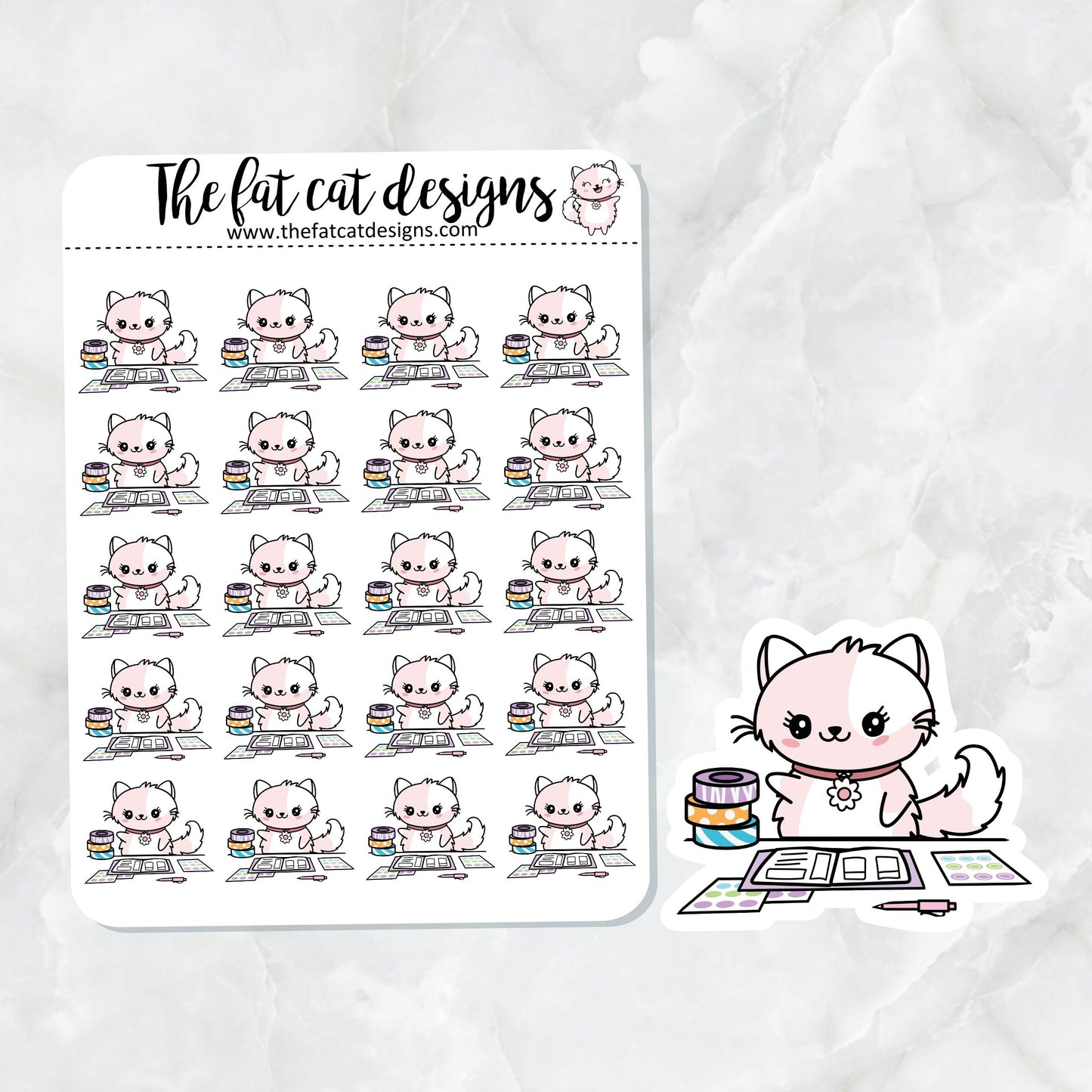 Flora loves to Plan Die Cut and Sticker Sheet Set