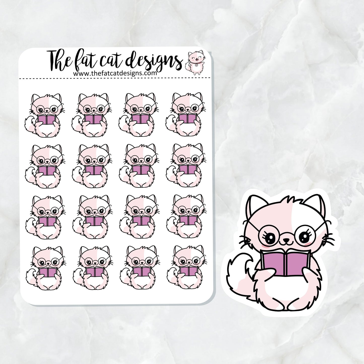 Flora Reading Books Die Cut and Sticker Sheet Set