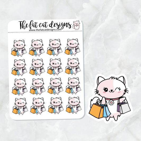Flora loves to Shop Die Cut and Sticker Sheet Set