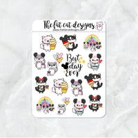 Flora's Magical Day Variety Mini Sheet Exclusive Cat Planner Stickers