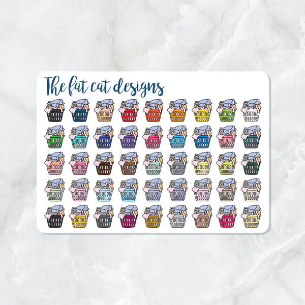 Laundry Basket Planner Stickers