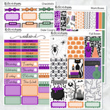 Halloween Curses Spells and Potions Planner Stickers Standard Weekly Kit