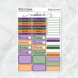 Halloween Night with Flora Lily and Bud Planner Stickers Standard Weekly Kit