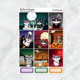 Halloween Night with Flora Lily and Bud Planner Stickers Standard Weekly Kit