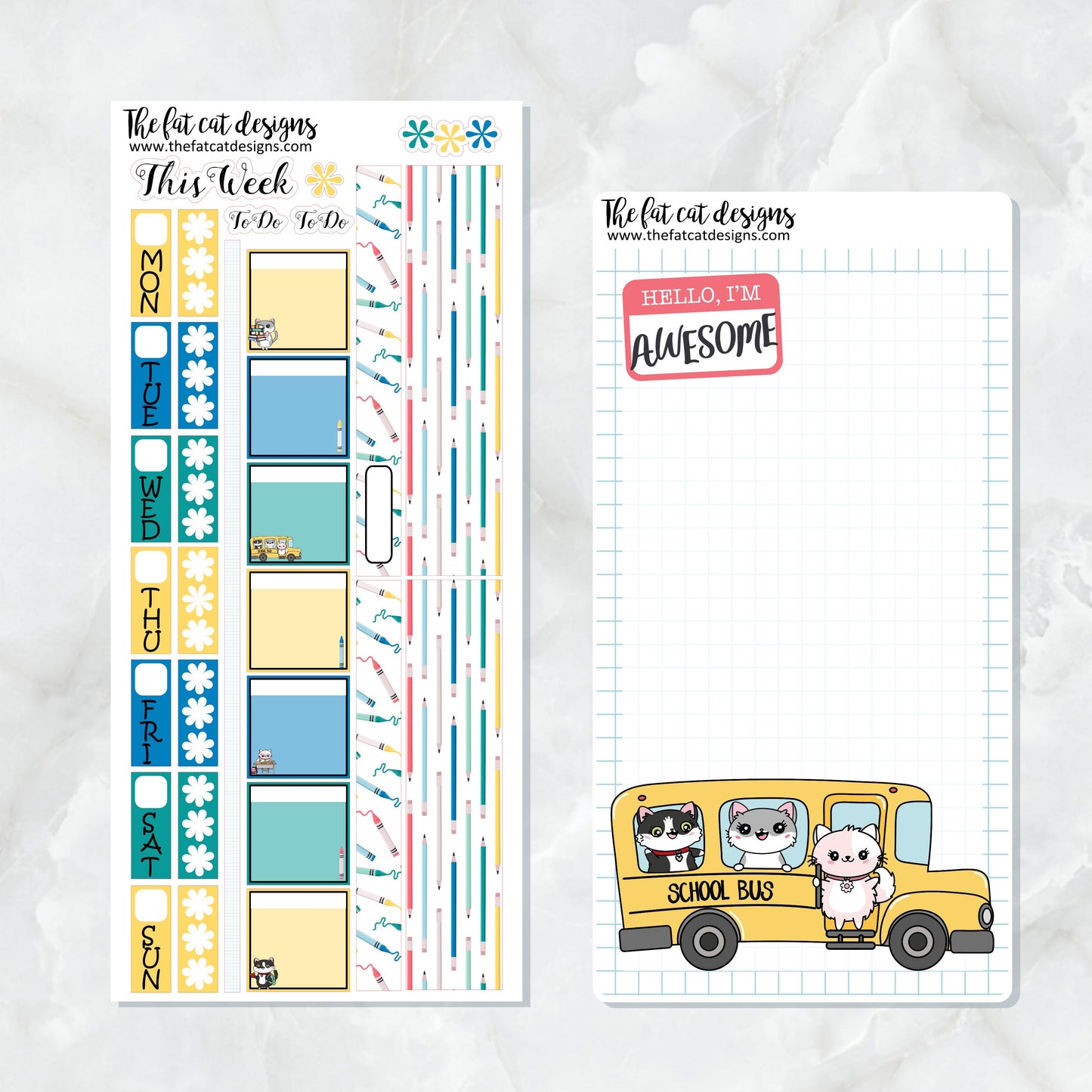 Back to School with Flora Lily and Bud Planner Stickers Hobonichi Weeks