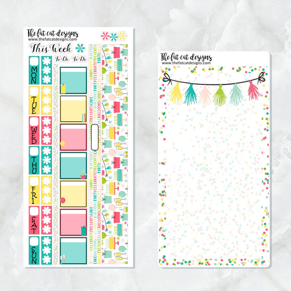 Birthday Celebration Planner Stickers for the Hobonichi Weeks