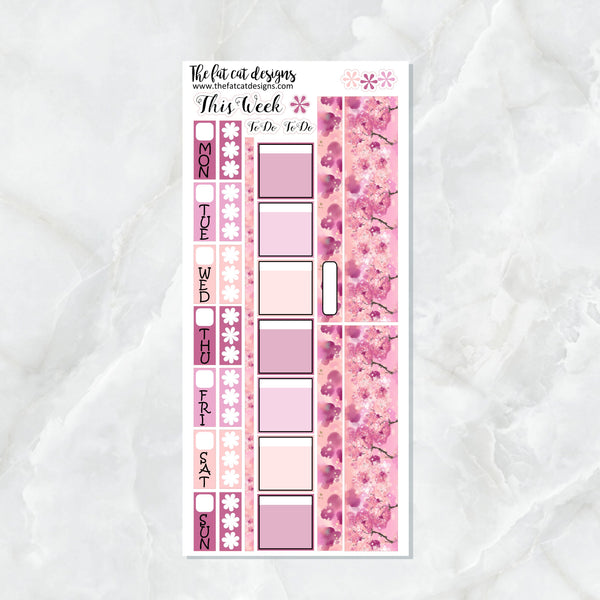 Cherry Blossoms Planner Stickers for the Hobonichi Weeks