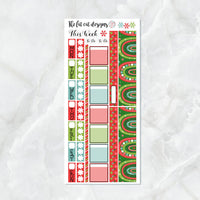 Festive Christmas Rainbows Planner Stickers for the Hobonichi Weeks