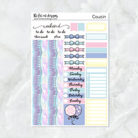 Flora's Birthday Bash Celebration Planner Stickers Hobonichi Cousin