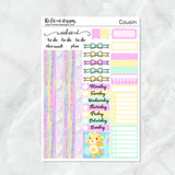 Care Bears Planner Stickers for the Hobonichi Cousin