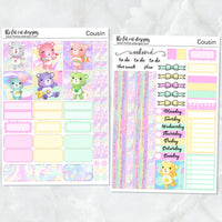 Care Bears Planner Stickers for the Hobonichi Cousin