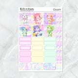 Care Bears Planner Stickers for the Hobonichi Cousin