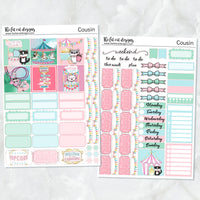 Fun at the Carnival Weekly Planner Sticker Kit for the Hobonichi Cousin