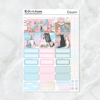 A Day at the Cat Cafe Planner Stickers Hobonichi Cousin