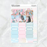 A Day at the Cat Cafe Planner Stickers Hobonichi Cousin