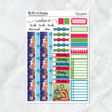 Meowy Merry Christmas with Flora, Lily and Bud Weekly Planner Sticker Kit for the Hobonichi Cousin