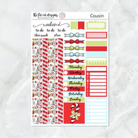 Jolly Christmas Mouse Planner Stickers for the Hobonichi Cousin