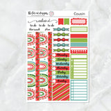 Festive Christmas Rainbows Planner Stickers for the Hobonichi Cousin