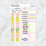 Cute Dinosaurs Weekly Planner Sticker Kit for the Hobonichi Cousin