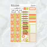 Fall Fun with Flora, Lily and Bud Planner Stickers Hobonichi Cousin