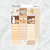 WonderFall Fall Pumpkins Planner Stickers Hobonichi Cousin