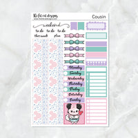 Flora's Magical Day Weekly Planner Sticker Kit for the Hobonichi Cousin