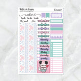 Flora's Magical Day Weekly Planner Sticker Kit for the Hobonichi Cousin