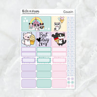 Flora's Magical Day Weekly Planner Sticker Kit for the Hobonichi Cousin