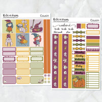 Cute Halloween Witches Planner Stickers Hobonichi Cousin