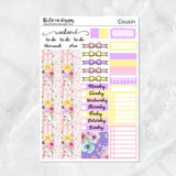 Hoppy Easter Planner Stickers for the Hobonichi Cousin