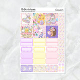 Hoppy Easter Planner Stickers for the Hobonichi Cousin