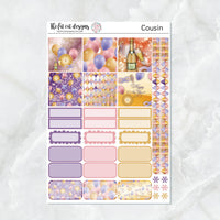 Happy New Year Planner Stickers for the Hobonichi Cousin