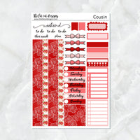 Red Poppies Planner Stickers Hobonichi Cousin