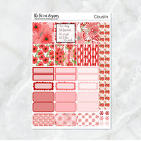 Red Poppies Planner Stickers Hobonichi Cousin