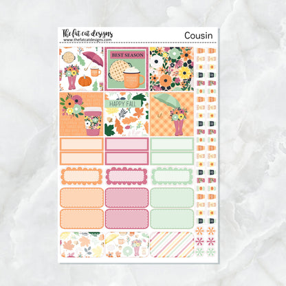 Pumpkin Spice Fall Planner Stickers Hobonichi Cousin