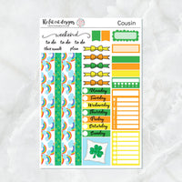 St Patrick's Day Rainbows Planner Stickers for the Hobonichi Cousin