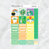 St Patrick's Day Rainbows Planner Stickers for the Hobonichi Cousin