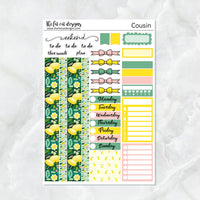 Summer Lemons Planner Stickers Hobonichi Cousin