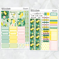 Summer Lemons Planner Stickers Hobonichi Cousin