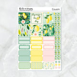 Summer Lemons Planner Stickers Hobonichi Cousin