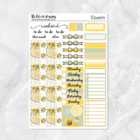 Sunflower Rainbows Planner Stickers Hobonichi Cousin