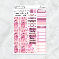 Spring Tea Party Planner Stickers for the Hobonichi Cousin