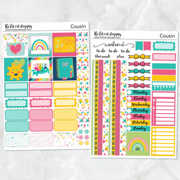 Better Together West Coast Planners WCP Event Weekly Planner Sticker Kit for the Hobonichi Cousin