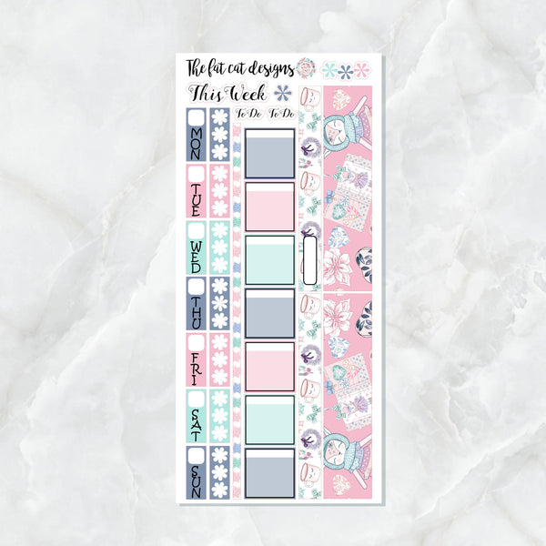 Cozy Winter Planner Stickers for the Hobonichi Weeks