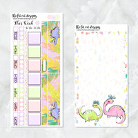 Cute Dinosaurs Planner Stickers for the Hobonichi Weeks